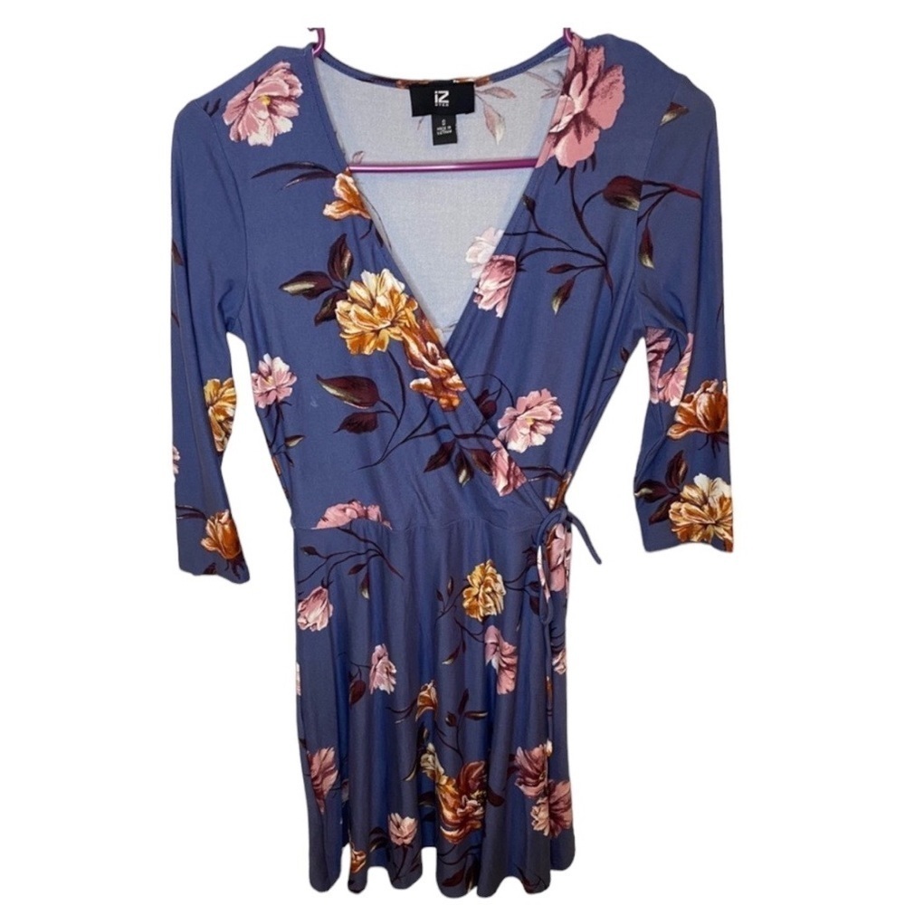 IZ Byer Floral wrap midi dress